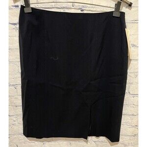 NWT Saks Fifth Avenue Wool Skirt Womens Blue Pencil - Damaged- Size 12